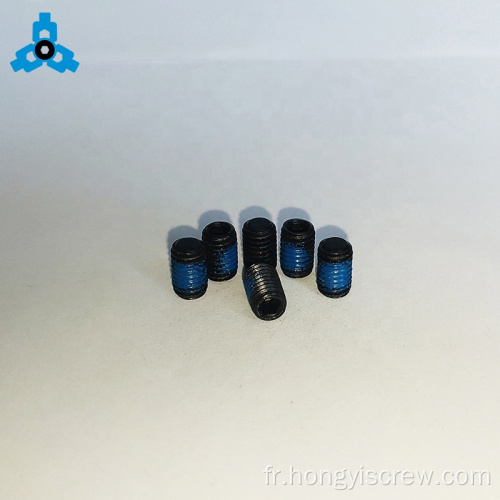 Din913 Blue de set en acier en acier en carbone à douille hexagère noire